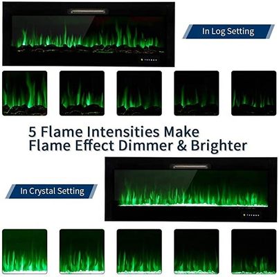 Freestanding Artificial Flame Multicolor Linear Electric Fireplace for Household