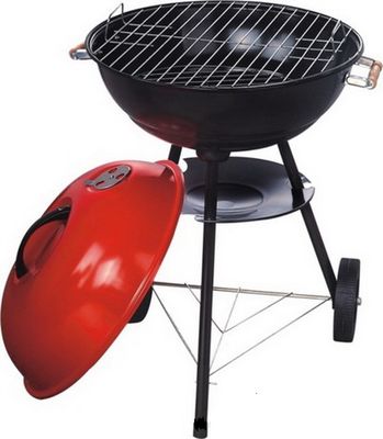 All-Season 17 Inches Garden Patio Design Apple Shape Outdoor BBQ Grill Charcoal Smoker