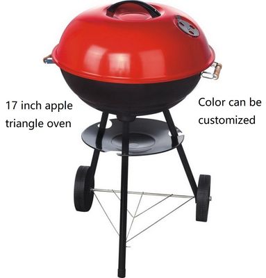 All-Season 17 Inches Garden Patio Design Apple Shape Outdoor BBQ Grill Charcoal Smoker