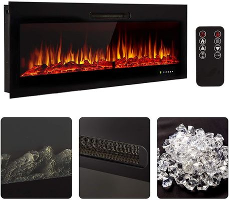 Electric Fire Place with 9 Flame Colors Wall Mounted Electric Fireplace Heater Flame