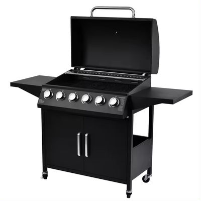 Large 60000btu 6 Burner Butane Gas BBQ Grill for Customizable Outdoor Barbecue at 85cm