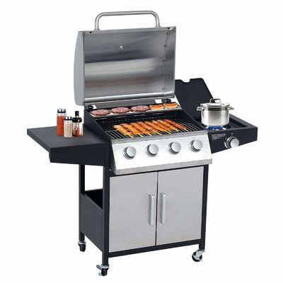 Outdoor Kitchen with Sink and Grill 6 Burner Propane Gas Type 430 Stainless Steel