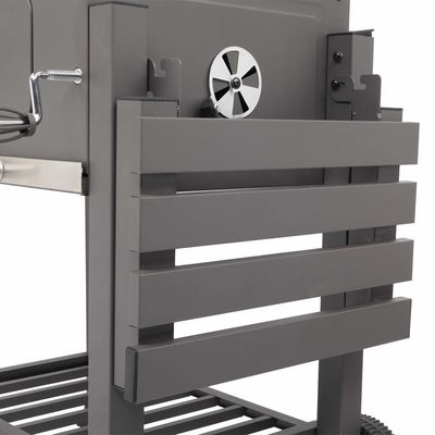 Portable Household Coarse Charcoal BBQ Grill with Foldable Picnic Shelf and Cooking Grid