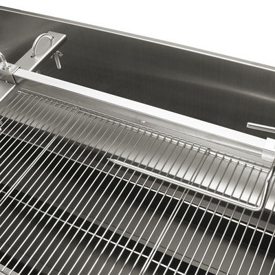 Adjustable Height Rotisserie Grill Machine Stainless Steel Roaster for Outdoor BBQ Party