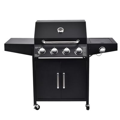 Easily Assembled 4 1 Burners Gas Grills Powder Coated Camping Bbq Grill Machine Design
