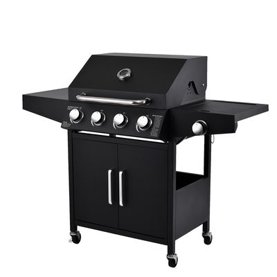 Easily Assembled 4 1 Burners Gas Grills Powder Coated Camping Bbq Grill Machine Design