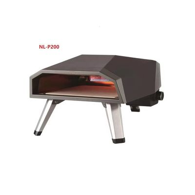 Black 12 inch Gas Comercial Pizza Oven BBQ Grill Home Built in Gas Machine Pizza Stone Tools Portable Pizza Ovens