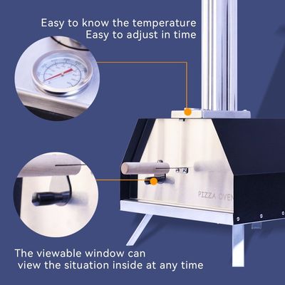 App-Controlled NO Outdoor Pizza Oven Wood Fired Burner Cooker Stove Grill Commercial