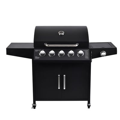 Propane Fuel Burners Barbecue Smoke Stove Rotisserie Chicken Food Truck Cart With Gas Grill And Fryer Machine