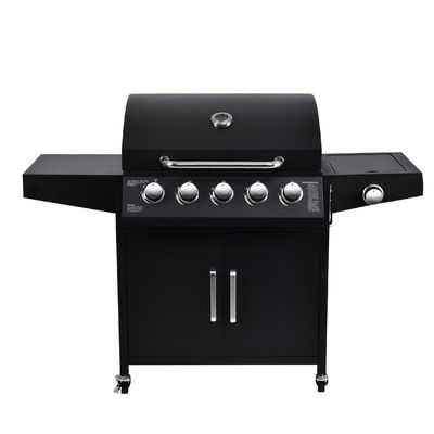 CE/TUV/LFGB Certified Warming Grid 430 SS 5 1 Burners Gas Grills for Outdoor BBQ