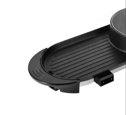 230V 2 in 1 Multi-function 2200W Cast Aluminum Non-stick Cooking Pan Grill With Hot Pot