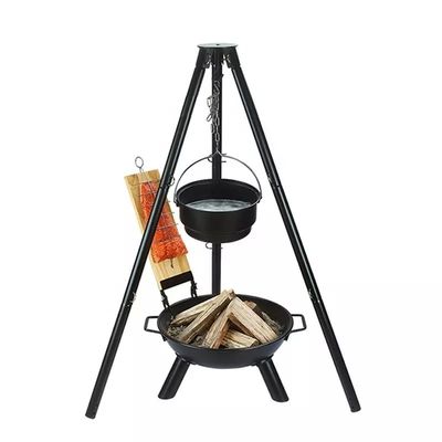 52x2cm Cooking Area Tripod Swivel Grill Outdoor Camping BBQ with Flame Safety Device