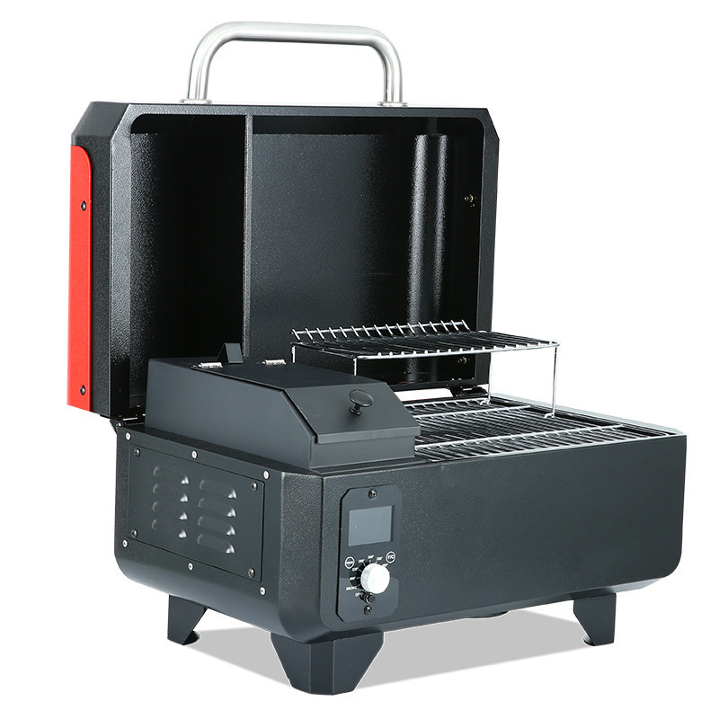 Flame Safety Device Smart Electric Charcoal Pellet Smoker Grill for Household Cooking